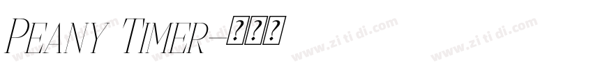 Peany Timer字体转换